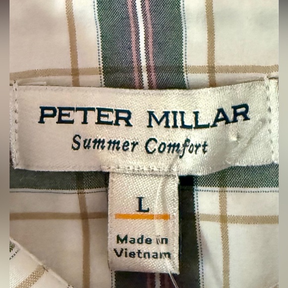NWT Peter Millar Summer Comfort Long Sleeve Button Down UPF 50+ Protection Sz L - Picture 4 of 10